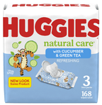 Huggies Natural Care Refreshing Baby Wipes; Cucumber Scent; 56 Count