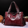 Retro Fashion Tote Casual Soft Leather Shoulder Crossbody Large Capacity Women's Bag Pi-Mart