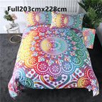 Purple crochet quilt cover three-piece bedding set Pi-Mart