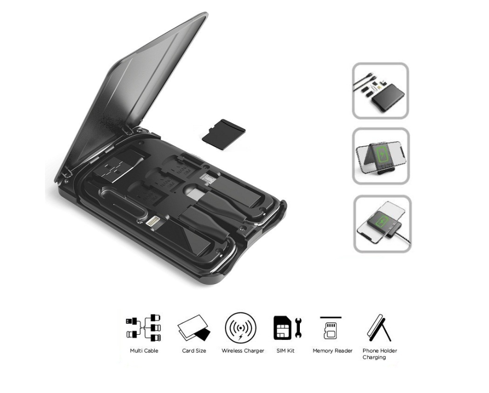 Multifunctional Travel Survival Card All-in-One Data Cable Pi-Mart