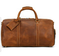 Leather Travel Bag Crazy Horse Leather Retro Duffel Bag Pi-Mart