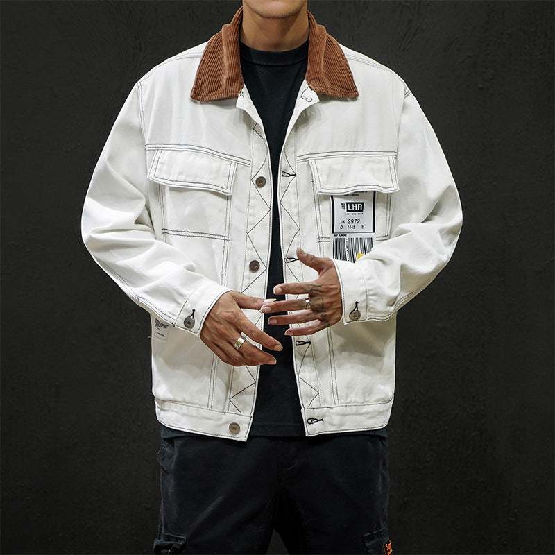 Men Balck Denim Jackets Pi-Mart