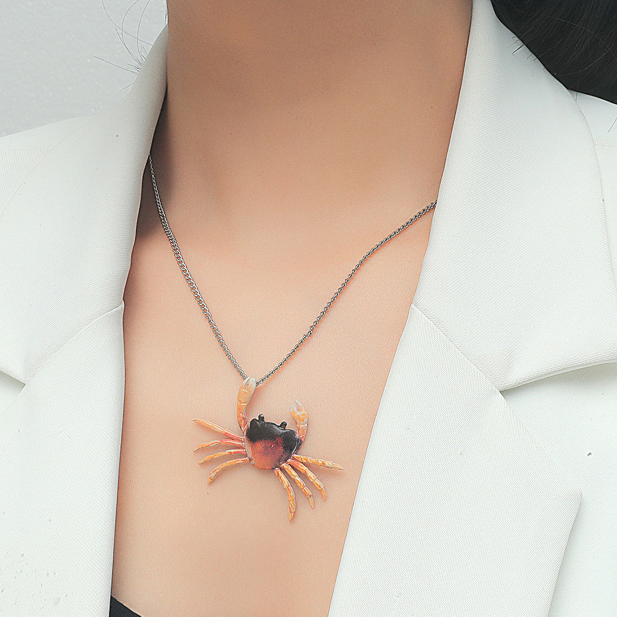 Personalized Crab Earring Necklace Set