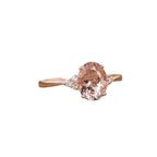 Oval Zircon Ring Female European And American Pi-Mart