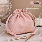 Bundle Mouth Cosmetic Bag – Large Capacity Storage Portable Makeup Bag for Women, Stylish and Functional Design for Everyday Use - SJB-DIAMOND ELITES