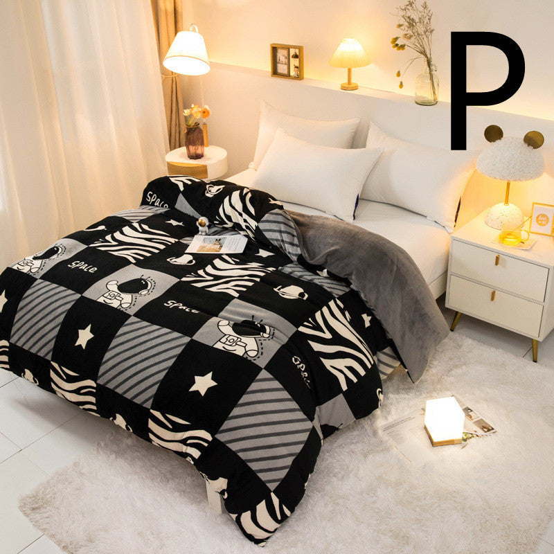 Thick Coral Fleece Double Plush Duvet Cover Pi-Mart