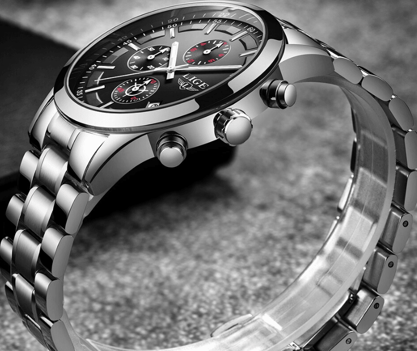 Men's Waterproof  Watch With Chronometers And Date Display Unique Design Perfect Gift Stevvex