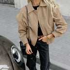 French Lapel Overalls Loose Bomber Jacket Pi-Mart