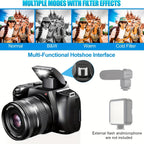 4K Photography Digital Camera - 12x Optical Zoom 72MP YouTube Vlogging Camera With 3" 180° Flip Screen, Auto Focus Compact Camera Lootquake LLC