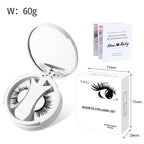 Magnetic False Eyelashes Integrated Storage Box Glue-free Magnet False Eyelashes Natural Makeup Tools With Applicater Pi-Mart