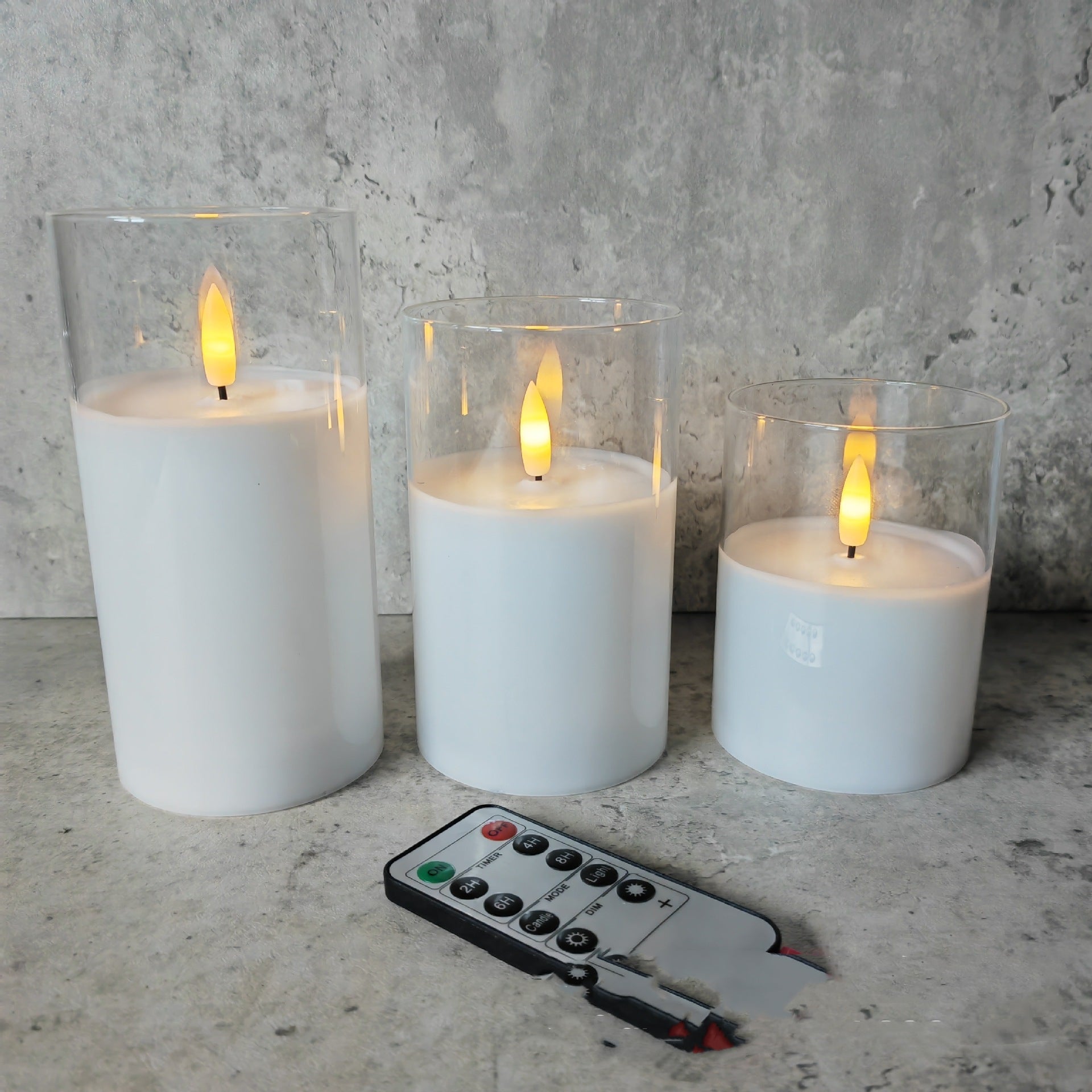 Electroplated Glass LED Electronic Candle Lights Wholesale Rechargeable Pi-Mart