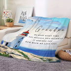 Cozy Grandpa's Delight Flannel Throw Blanket - Ultra-Soft, Warm, and Hypoallergenic for Snuggling Up on Couch, Bed, Office, or Travel - Perfect Birthday Gift Idea for Him Lootquake LLC