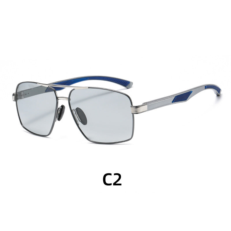Sunglasses Men's New Trendy Color-changing Polarized Sunglasses Day And Night Dual-use HD Glasses Night Vision Goggles