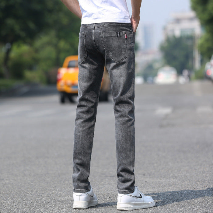 Spring And Summer Denim Trousers Men's Slim Straight Stretch Lootquake LLC