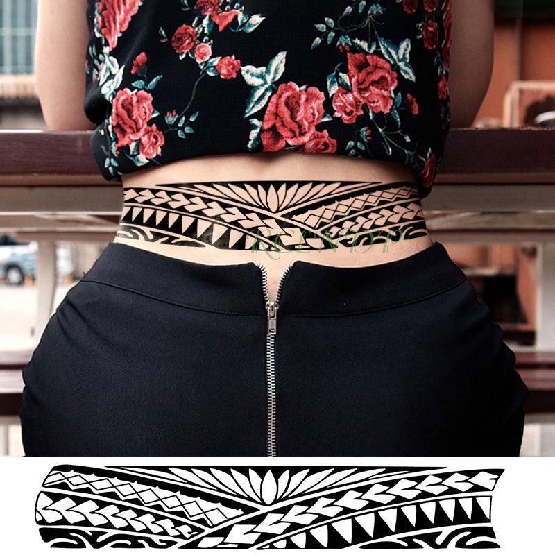 57 Sheets Temporary Tattoo Stickers Set Waterproof Temporary Tattoo Waist Arm Modern Stylish Big Black Tattoos For Womens Mens Stevvex