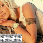 57 Sheets Temporary Tattoo Stickers Set Waterproof Temporary Tattoo Waist Arm Modern Stylish Big Black Tattoos For Womens Mens Stevvex