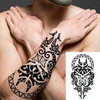 57 Sheets Temporary Tattoo Stickers Set Waterproof Temporary Tattoo Waist Arm Modern Stylish Big Black Tattoos For Womens Mens Stevvex