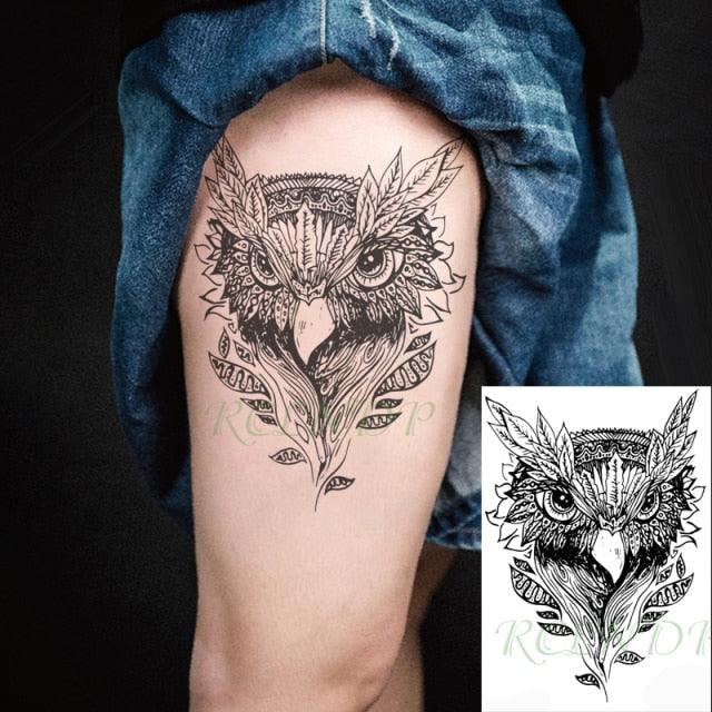 57 Sheets Temporary Tattoo Stickers Set Waterproof Temporary Tattoo Waist Arm Modern Stylish Big Black Tattoos For Womens Mens Stevvex