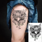 57 Sheets Temporary Tattoo Stickers Set Waterproof Temporary Tattoo Waist Arm Modern Stylish Big Black Tattoos For Womens Mens Stevvex