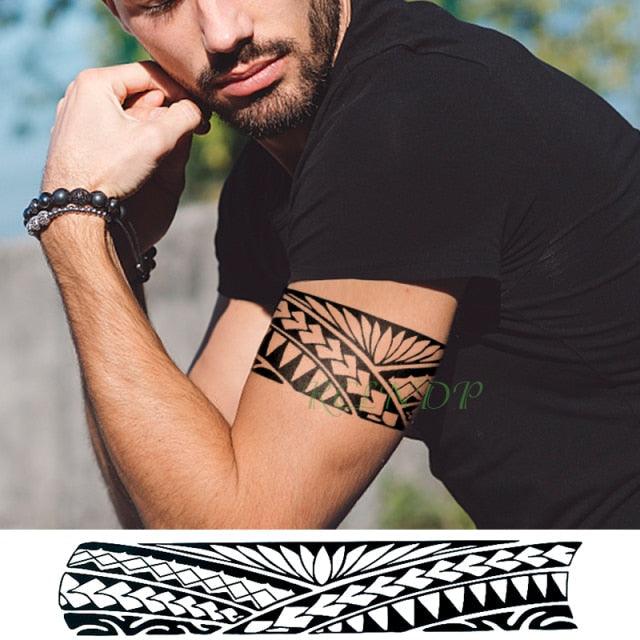 57 Sheets Temporary Tattoo Stickers Set Waterproof Temporary Tattoo Waist Arm Modern Stylish Big Black Tattoos For Womens Mens Stevvex