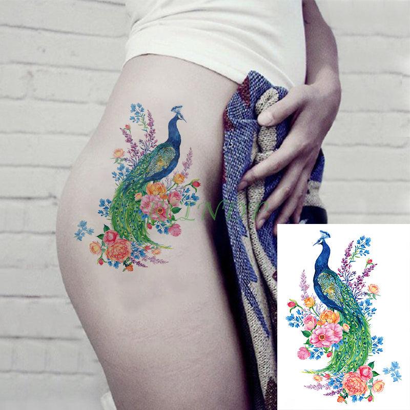 57 Sheets Temporary Tattoo Stickers Set Waterproof Temporary Tattoo Waist Arm Modern Stylish Big Black Tattoos For Womens Mens Stevvex