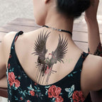 57 Sheets Temporary Tattoo Stickers Set Waterproof Temporary Tattoo Waist Arm Modern Stylish Big Black Tattoos For Womens Mens Stevvex