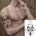 57 Sheets Temporary Tattoo Stickers Set Waterproof Temporary Tattoo Waist Arm Modern Stylish Big Black Tattoos For Womens Mens Stevvex