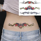57 Sheets Temporary Tattoo Stickers Set Waterproof Temporary Tattoo Waist Arm Modern Stylish Big Black Tattoos For Womens Mens Stevvex
