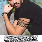 57 Sheets Temporary Tattoo Stickers Set Waterproof Temporary Tattoo Waist Arm Modern Stylish Big Black Tattoos For Womens Mens Stevvex