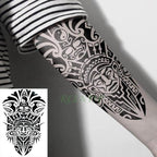 57 Sheets Temporary Tattoo Stickers Set Waterproof Temporary Tattoo Waist Arm Modern Stylish Big Black Tattoos For Womens Mens Stevvex