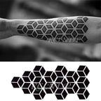 57 Sheets Temporary Tattoo Stickers Set Waterproof Temporary Tattoo Waist Arm Modern Stylish Big Black Tattoos For Womens Mens Stevvex