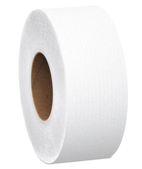 Scott Essential JRT Jumbo Roll Bathroom Tissue, Septic Safe, 1-Ply, White, 2000 ft, 12 Rolls/Carton -KCC07223