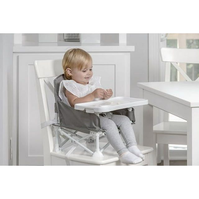 Regalo Portable My Chair Booster Seat, Attachable Tray, Gray EasyOptionXY LLC