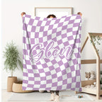 1pc Custom Blanket Vintage Striped Name Custom Blanket Soft Flannel Sofa Blanket TV Blanket Personalized Custom Blanket Exclusive Gift Blanket Lootquake LLC