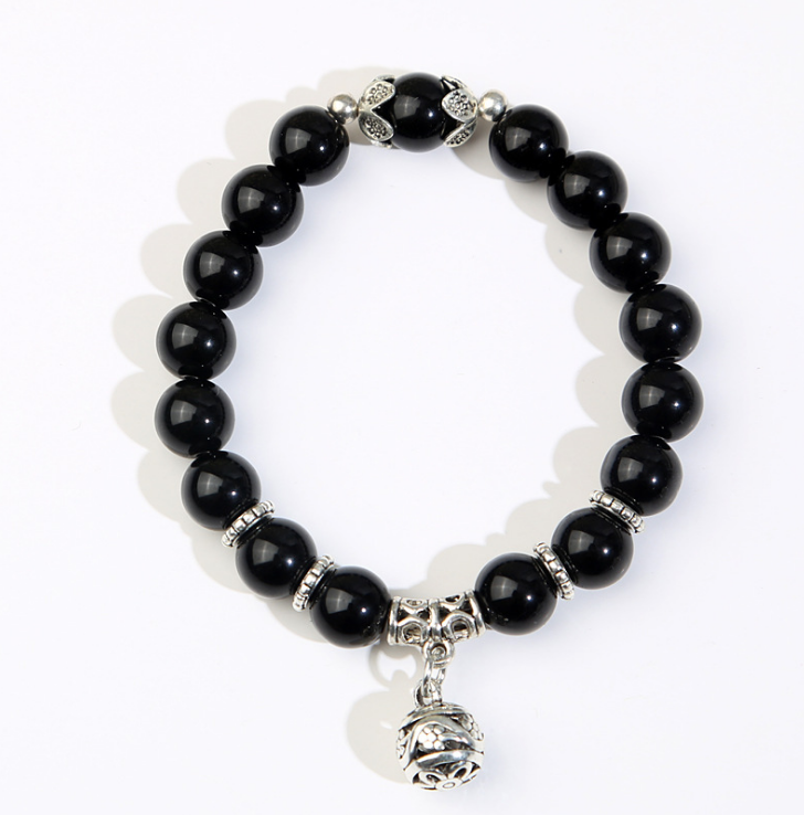 Natural opal beads bracelets crystal fashion women bracelet vintage stainless steel braceletes for women Pi-Mart
