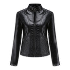 Autumn And Winter Casual Leather  Coat Long-sleeved Motorcycle Jacket Pi-Mart