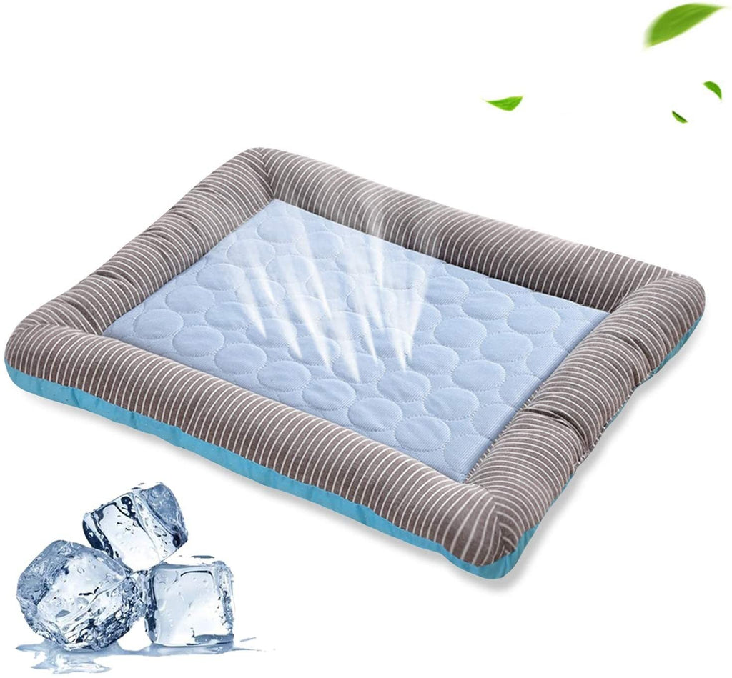 Pet Cooling Pad Bed For Dogs Cats Puppy Kitten Cool Mat Pet Blanket Ice Silk Material Soft For Summer Sleeping Pink Blue Breathable Pi-Mart