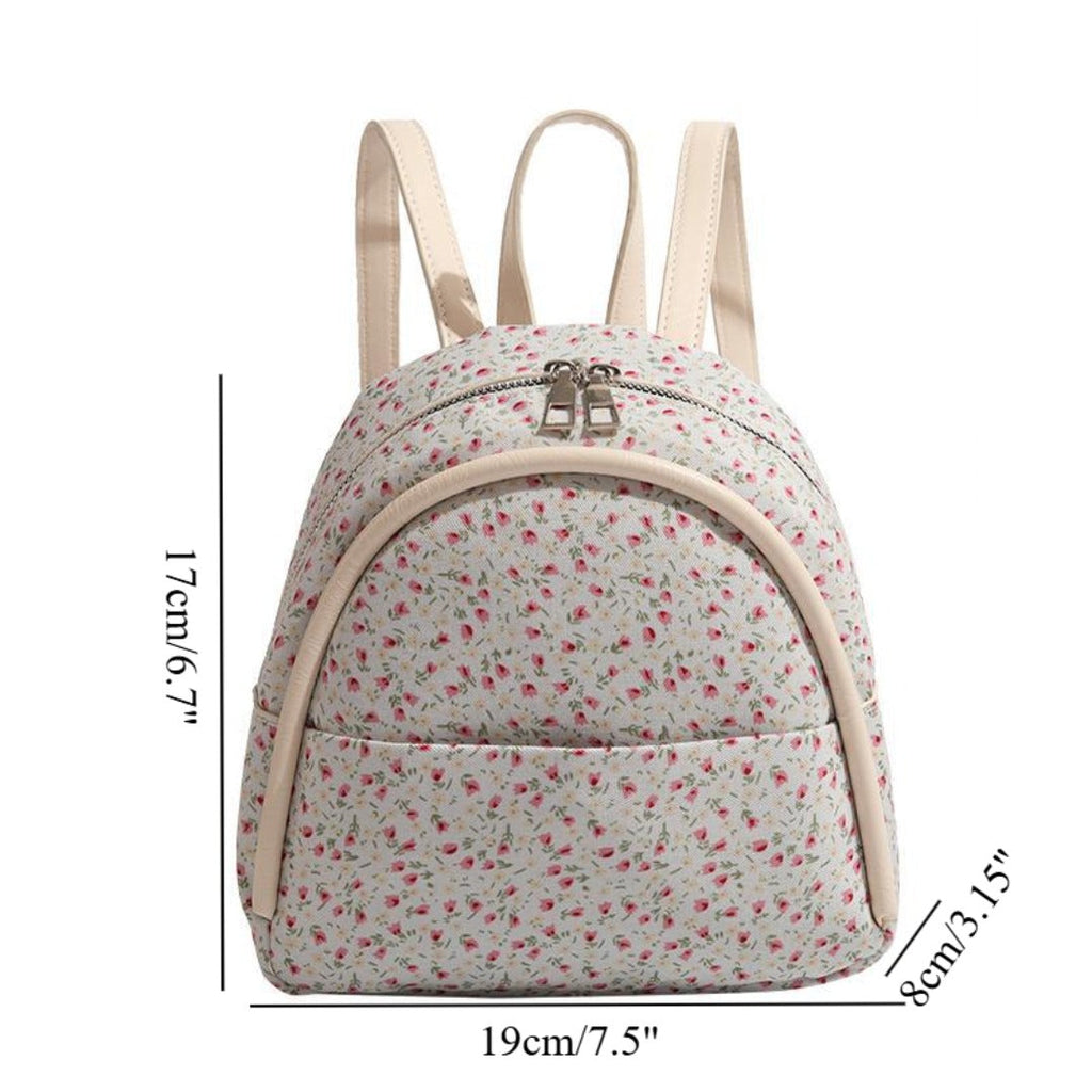 Mini retro floral small backpack, mini girl fashion backpack, small backpack purse for girls teens women - SJB-DIAMOND ELITES