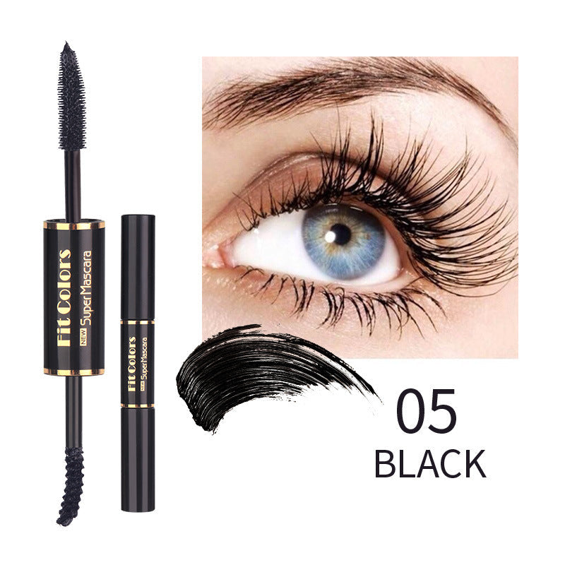 Double-headed Color Mascara Thick Curl More Than Waterproof Not Smudge White Eyebrow Dyeing Pi-Mart