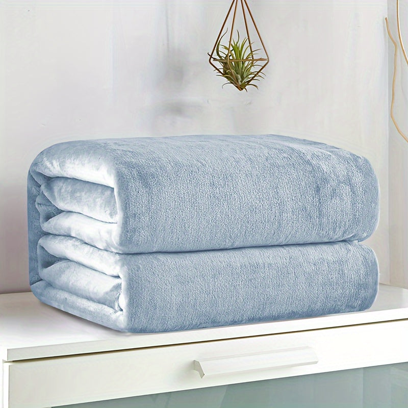 Ultra-Soft Flannel Throw Blanket - Solid Color, Cozy & Warm for Couch, Bed, Office, and Travel - Machine Washable, All-Season Comfort Lootquake LLC