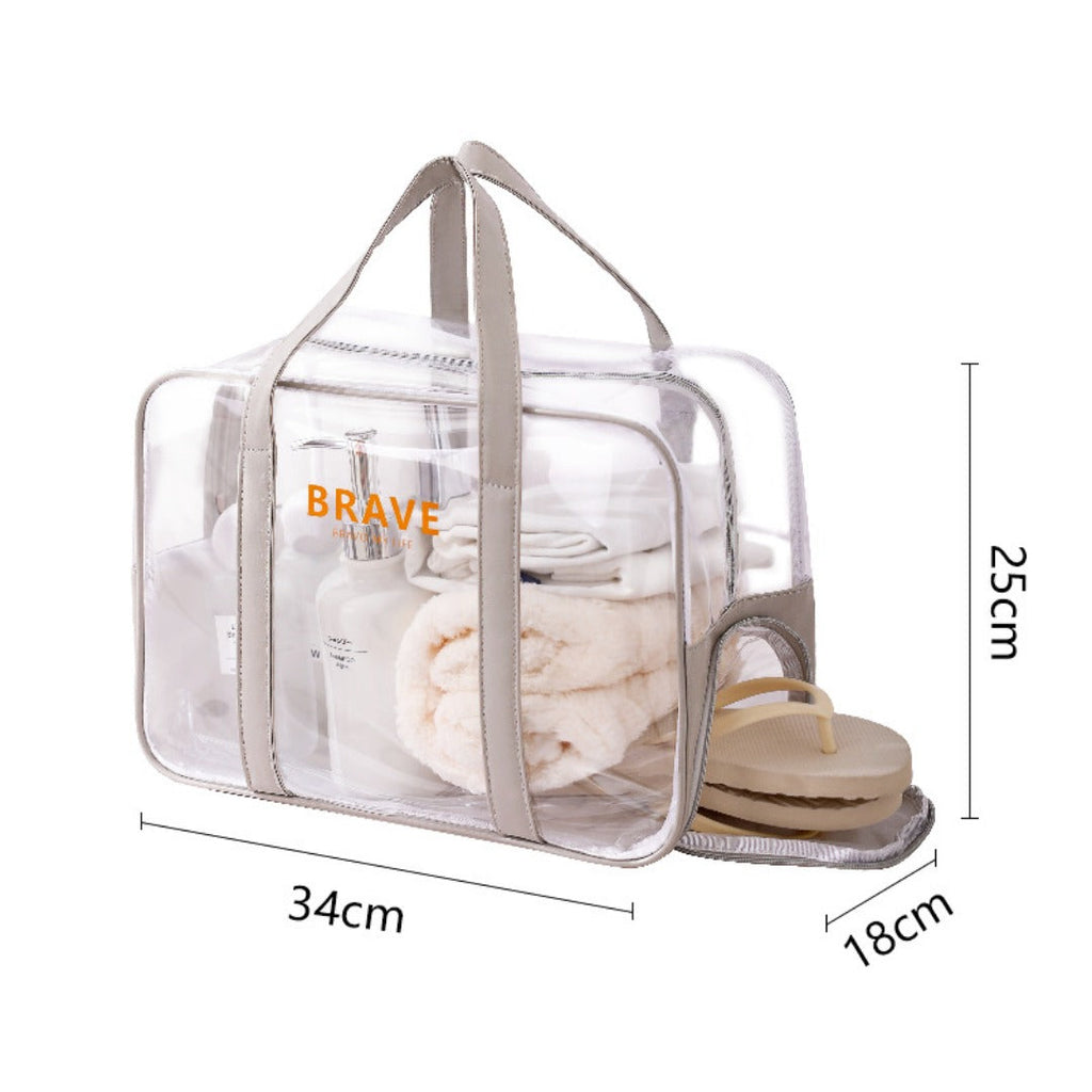 Waterproof beach bag, wet and dry separation fitness bag, toiletry bag, storage goggles, swimsuit swimming bag, Transparent Cosmetic Bag, - SJB-DIAMOND ELITES