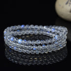 Blue Moonstone Near Body Three Rings Bracelet Pi-Mart