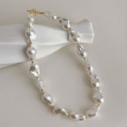 Baroque Pearl Buckle Necklace Pi-Mart