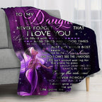 1pc Flannel Blanket, To My Daughter From Mom Mermaid Blanket, Warm Cozy Soft Throw Blanket For Couch Bed Sofa