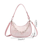Women hobo bag, armpit bag, autumn fashion design shoulder bag, crossbody small shoulder bag pink for girls - SJB-DIAMOND ELITES