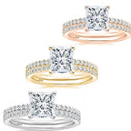 Bracelet S925 Inlaid Princess Zircon Women's 2 Karat Rhinestone Ring Pi-Mart
