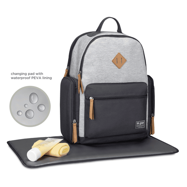 BB Gear Stonescape Backpack Diaper Bag Grey EasyOptionXY LLC