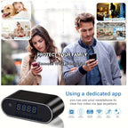 WiFi Camera Indoor Home Security Cam Clock, 2.4ghz Wireless Remote Live View 1080P Video Camera, Night Vision, Motion Detection, Loop Recording, Wireless Surveillance Camera For Home, Office, Warehouse, Home Cam With Lithium Lootquake LLC