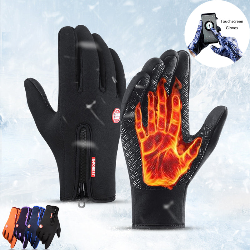 Winter Gloves Touch Screen Riding Motorcycle Sliding Waterproof Sports Gloves With Fleece Pi-Mart