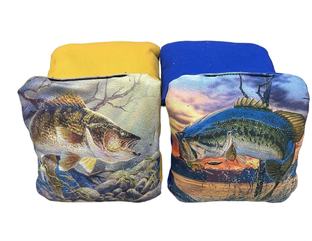Walleye Fishing Themed Cornhole Boards - SJB-DIAMOND ELITES